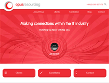 Tablet Screenshot of opusresourcing.com